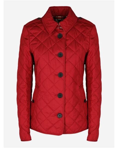 burberry red down jacket|burberry down jacket women's.